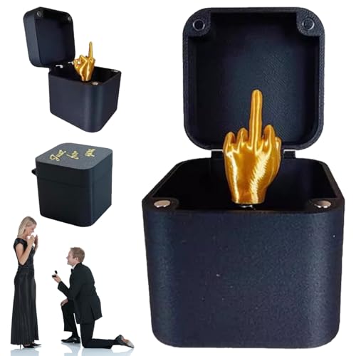 MUNSKT Mittelfinger In Einer Box, Mittelfinger überraschung Geschenk-Box, Prank Box, überraschung Streich Pop-Up Geschenk, Neuheit Weihnachten Lustige Geschenke für Männer Frauen