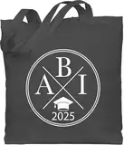 Baumwolltasche - Abitur & Abschluss - Abi 2025 Hipster X - Unisize - Dunkelgrau - abigeschenk abiturgeschenke schulabschluss 24 bauwollbeutel abiturgeschenk jutebeutel abschlussprüfung geschenk