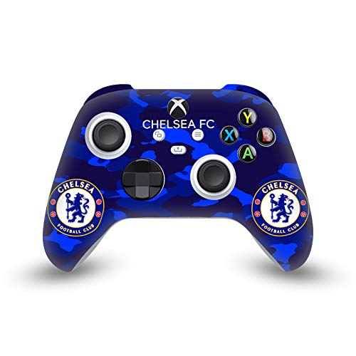 Head Case Designs Offizielle Zugelassen Chelsea Football Club Camouflage Gemischt Logo Vinyl Haut Gaming Aufkleber Abziehbild Abdeckung kompatibel mit Xbox Series X/S Controller