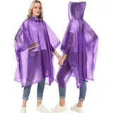 NJCXOLA Regenponcho, Regenponcho Wasserdicht für Herren Damen, Eva Regenjacke Wiederverwendbar Regenmantel, tragbarer Regencape, für Wandern Camping Radfahren Reisen