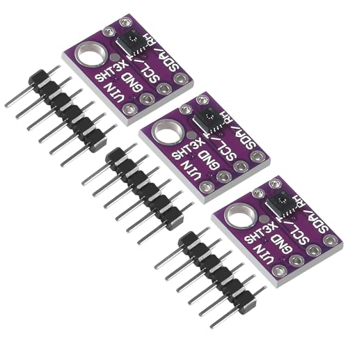 3 Stück SHT31-D Temperatur- und Feuchtesensoren 2.4-5.5VDCDigital Außentemperatur- und Feuchtesensor Modul IIC I2C Schnittstelle (SHT31-D)