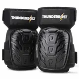 Thunderbolt® Knieschoner Professioneller Knieschützer mit komfortablem Gelkissen Knieschoner Fliesenleger, Bau, Bodenbeläge, Gartenarbeiten mit starken rutschfesten Gurten