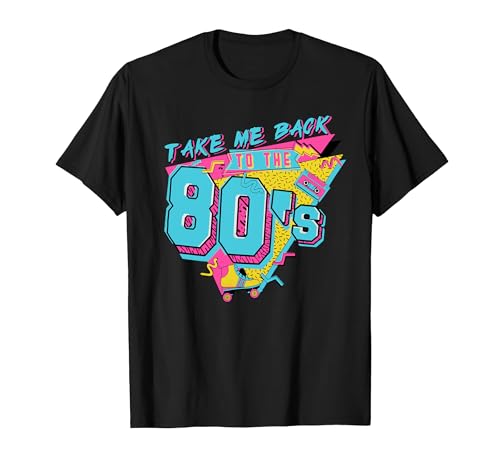 tiorhooe 80s Shirt Herren 80er Jahre Retro Party T-Shirt Back to The 80's Shirts I Love 80s Tshirt
