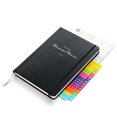 weekview Business Planner 2025 A5+ - Ihr Erfolgsplaner | Premium Kalender für professionelle Planung und Zeitmanagement, Wochen- und Monatsübersicht, Quartalsplanung, Notizseiten, Hardcover