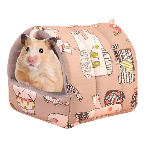 BDBFPAN Meerschweinchen Bett, Meerschweinchen Haus Meerschweinchen Zubehoer Meerschweinchenversteck Waschbar rutschfeste Erdbeere Igel Haus Pad, Hideout Käfig Höhle Bett Für Chinchilla Ferret Gerbil