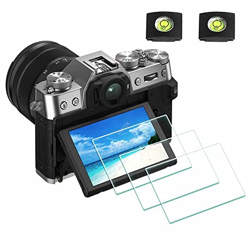 ULBTER Displayschutz Schutzfolie für Fujifilm X-T30 II Fuji X-T30II Displayschutzfolie Schutzglas screen protector folie & Blitzschuhabdeckung Zubehör 9H Härte Gehärtetes Glas [3+2 Stück]