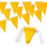 Strapazierfähige Wimpelflaggen, 30 m, Mehrzweck-OSHA-Sicherheitsflaggen für Partys, Industriezonen und Veranstaltungen (gelb, 45 Stück, 30 m)
