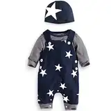 SFreeBo Baby Jungen Kleidung Winter Babykleidung Outfit Set Langarm Baumwolle Gestreiftes 3PCS Neugeborenes Babykleidung Jungen 6-9 Monate