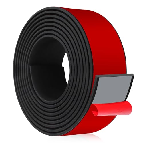 Gummistreifen Vollgummi Gummiplatte Dichtung 3m×50mm×5mm Gummidichtung flach Gummimatte Neopren Gummistreifen für DIY Gummischutz Dämpfungsgummi (selbstklebend)
