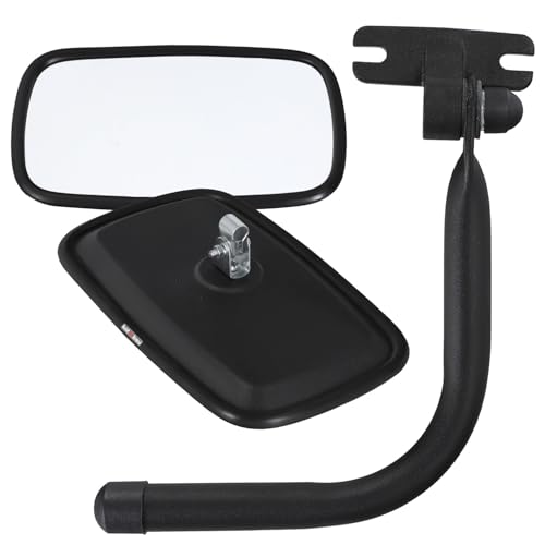 KOTARBAU® Traktor-Spiegel Universal 19 x 23 cm PVC mit Spiegelarm Rückspiegel Traktor LKW Landmaschinenspiegel mit Halterung Spiegelstange Landwirtschaft Spiegelhalterung