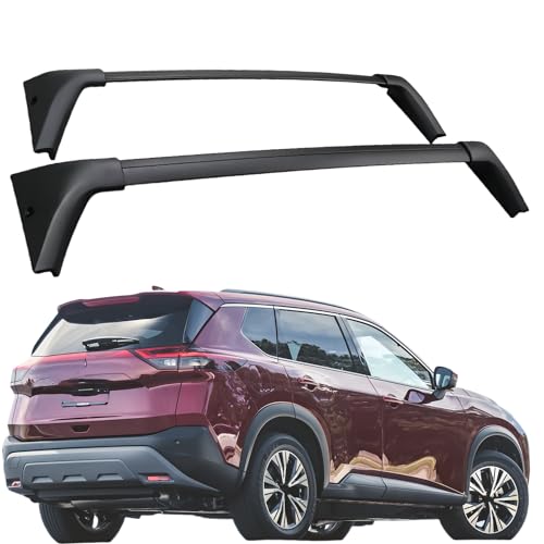 DachträGer RelingträGer für Nissan X-Trail T33 2020 2021 2022 2023 2024, Dachgepäckträger Alu Dachgepäckablage, Paar Schwarze gewidmet Diebstahl-Bars Schwarzes Silber,Black