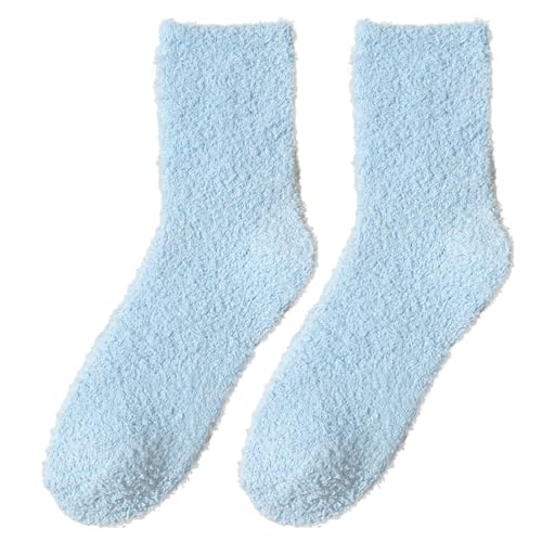 Übergroße Damen-Socken, warme Baumwollsocken, flauschige Socken für Damen, weiche Wintersocken, gemütlich, niedlich, Plüsch, warme Schlafsocken für Weihnachten, Valentinstag, Geschenke, 2 Paar