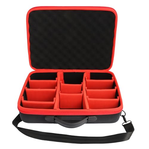 Powarobor Akku Lagerung Case Halter Koffe,Etui Tasche Aufbewahrungsbox für 18V Akku und Ladegerät,Zubehör und Werkzeug-Hält18V 2,0 Ah, 2,5Ah, 3,0Ah,4,0 Ah 5,2Ah Akkus Ladegerät. (Nur hülle)