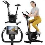 TREX SPORT Heimtrainer Fahrrad TX-350MB RIZE | Hometrainer Fahrrad |Pulssensoren, extrem leises Magnetbremssystem mit 10 Widerstandsstufen, 5 Sitzhöhen, 120 kg belastbar (BLACK NIGHT)