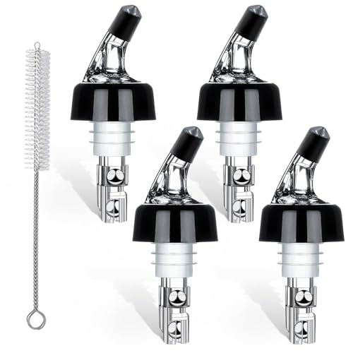 4 Stück 2 cl Dosier Flaschenausgießer, Dosierhilfe Bottle, Pourers Dispenser, Bar Portionierer, Pour Spouts Shot, Spirituosen dosierhilfe, Dosierhilfe Ausgiesser Für Wein, Schnaps, Cocktails,Kaffee, E
