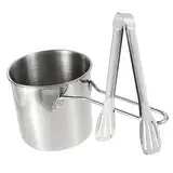 CIYODO 1 Satz Fritteuse Mit Clip Tiefer Topf Töpfe Braten Frittierkorb Induktionsbratpfanne Induktionsgrill Kochwerkzeug Für Die Küche Arbeitsplattenfritteuse Silver Edelstahl 304