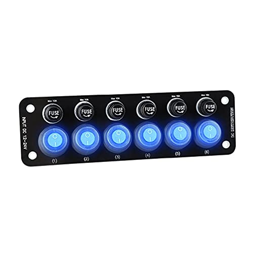 6-Gang-An-/Aus-Schalter-Panel, USB-Steckdose, 12/24 V, Kippschalter für Auto, SUV, Marine, LKW, für Waterpro-Kippschalter, 12 V Panelbox, Automobil, Momentan, wasserdicht, Marine-Ein-/Aus-Abdeckung