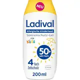 Ladival Kinder Sonnenschutz Gel LSF 50+ für allergische Kinderhaut - Sonnencreme wasserfester UV-Schutz für empfindliche Baby- & Kinderhaut, bei Sonnenallergie, pflegend, ab 6 Monaten geeignet, 200ml
