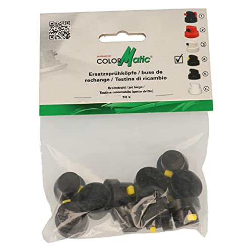 ColorMatic 379406 Breitstrahl Sprühkopf 10 Stück schwarz-gelb