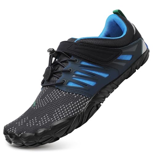 SAGUARO Barfußschuhe Herren Fitnessschuhe Damen Barfussschuhe Schnell Trocknend Traillaufschuhe rutschfest Unisex Aquaschuhe Atmungsaktiv Leicht Sommer Outdoor Wasserschuhe Blau 41 EU