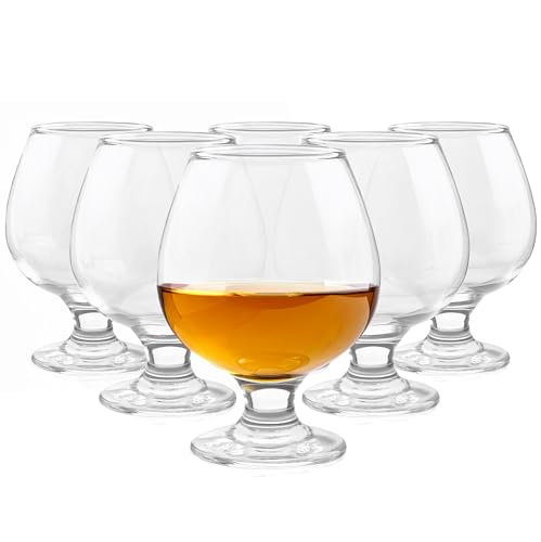 Glasmark KROSNO, 350ml, Set von 6, Cognacglas, Brandy, Cognac-Gläser, Cognacschwenker, Hochglanz, Schwenker gläser, Perfekt für Zuhause, Restaurants und Partys, Spülmaschinenfest
