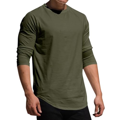 PTLLEND Tops, T-Shirts & Hemden FüR Herren Herren Denim Hemd Hochkragen Hemd Herren Hemd Violett Herren Herren Hemd Bedruckt Hemden Herren Bedruckt Hemd Herren Modern (Grün,XXL)