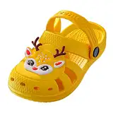 Unisex Kinder Clogs Für Junge Mädchen - Pantoffeln Lustige-Durck Gartenclogs Gummi rutschfeste Badeschuhe Outdoor Strandsandalen Weich Sohle Hausschuhe Atmungsaktiv Kindersandalen