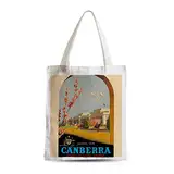 Fabulous Große Einkaufstasche Tragetasche Canberra Australien Poster Vintage Reisen Art Deco 30's