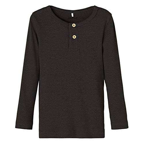 NAME IT Jungen Nmmkab Ls Top Noos Langarm Shirt, Schwarz, 104