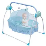 YESTAIM Babywiege Babybett Elektrische Baby Wiege Automatischer Schaukel Intelligenter Bluetooth Schaukelwiege Mit Spielzeugregal Für Babys Zwischen 0 Und 18 Monaten