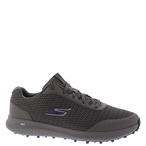 Skechers Herren GO Golf MAX 2 Fairway 3 Sneaker, Charcoal Textile/Navy Trim, 45.5 EU