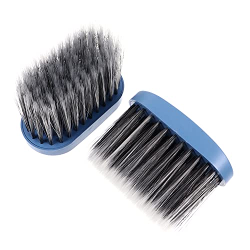 NIYANGLE 2 Stück Salonhaarbürste Haarschnitt für Barbier Borste klein haarschneideschere set hairbrush Professionelle Friseur Bürste staubgebläse Friseurbürste Friseur Haarbürste pp Blue