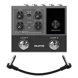 VALETON Looper Pedal Zweispur Stereo 99 Projekt Speicherplätze Software Unterstützung Looper für Gitarre, Bass, Keyboard, Gesang Drum Machine VLP-200