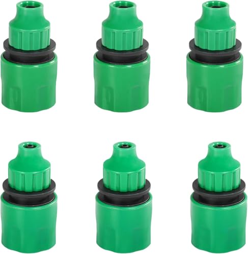 6 Stück Bewässerungsschlauch Kunststoff Schlauchverbinder, Schlauchadapter Gartenschlauch Zubehör für 4/7 Mm - 8/11 Mm Mikroschlauch Rohr Gartenbewässerungssystem (Grüner)