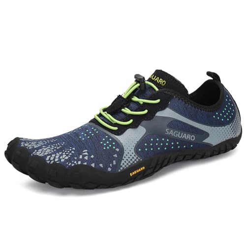 SAGUARO Sommer Barfußschuhe Damen Badeschuhe Schwimmschuhe Schnell Trocknend Wasserschuhe Frauen Strandschuhe Surfen Neoprenschuhe, 39 EU, Blau