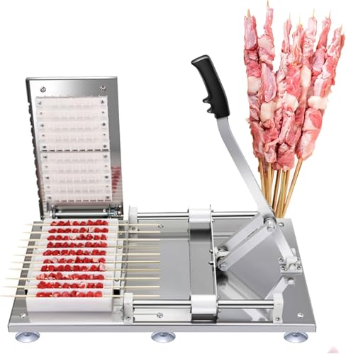 Fleischspießmaschine, 49 Löcher, Edelstahl-Grill-Kebab-Maker-Box, manuelles Kebab-Küchenwerkzeug zum Grillen, Herstellung von Kabobs-Kit
