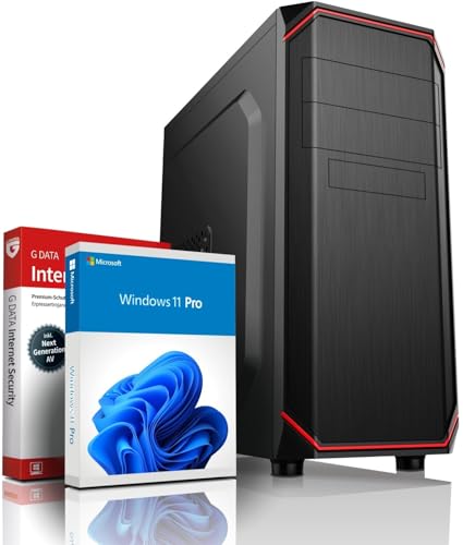 shinobee Intel Core i7 6700 Multimedia PC - Schneller Computer für Büro & Home Office - Rechner mit 4 GHZ - 32GB RAM - 1000GB SSD - USB3.0 - WLAN - Windows 11 Pro | MS Office | 7961