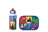 Mepal - Lunch-Set Campus - Lunch-Set für Kinder mit Pop-up Trinkflasche & Lunch Box - Lunch-Set für die Schule oder unterwegs - Spülmaschinenfest & BPA-frei - 400 ml + 750 ml - Avengers