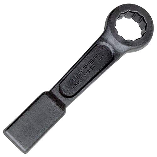 URREA 12 Kant Schlagschlüssel - 50mm schwarz Flachschlagschlüssel mit geradem Muster und extra breiter Schlagzone - 2750SWM