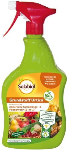 Solabiol Grundstoff Urtica Spray, anwendungsfertige natürliche Abwehr von Schädlingen und Pilzkrankheiten an Pflanzen, 1 l Spray