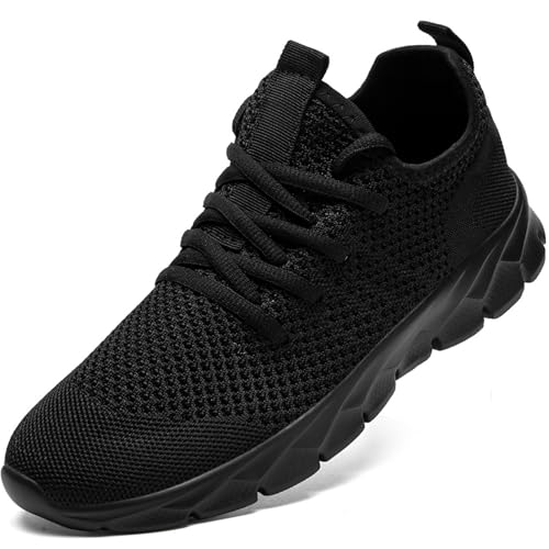 ZGPWZWL Turnschuhe Herren Walkingschuhe Laufschuhe Sportschuhe Fitness Sneakers Trainers für Running Outdoor Sommer Schuhe,Schwarz,EU48
