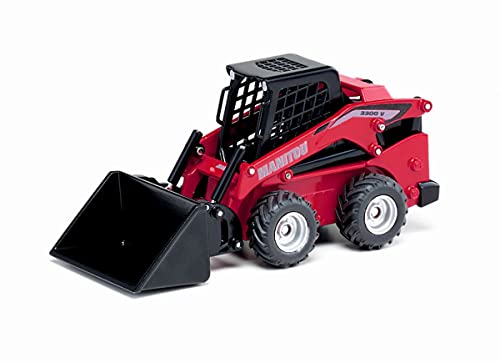 siku 3049, Manitou 3300V Kompaktlader, 1:32, Metall/Kunststoff, Rot, Viele Funktionen, Kombinierbar mit siku Modellen im gleichen Maßstab