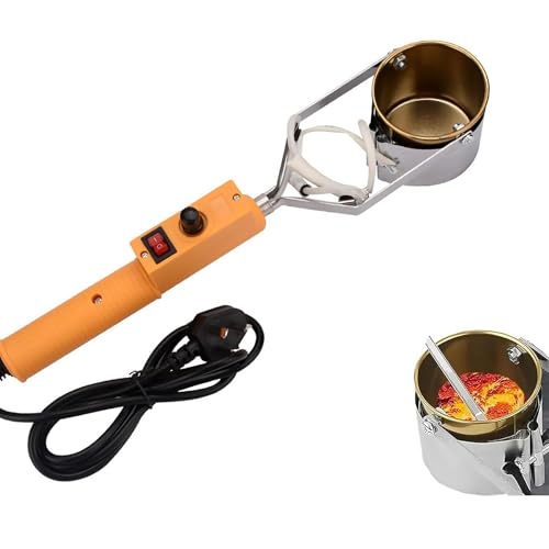Bleischmelztiegel Mit 600g Kapazität - 300W Elektrischer Zinnofen, Temperaturbereich 150-450℃, Metallschmelztiegel Für Angelgewichte Und Metallanhänger