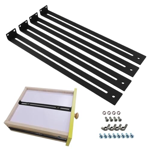 Schubladenreparaturhalterung, Schubladenunterstützungsklammern - Kabinetts -Hardware -Möbelreparatur -Kit - 4x Heavy Dut Bottom -Support -Werkzeugset, Ersatzteile zur Verstärkung und Reparatur von Bru