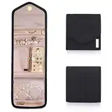 bagsmart Schmuck Organizer Tasche Reise Schmuckaufbewahrung für Ringe, Ohrringe, Halsketten, Uhren, Mini Size Schwarz