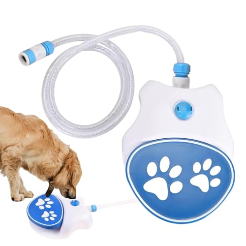 Ungtyb Hundebrunnen Step,Hundebrunnen Step,Wasserbrunnenspielzeug für Hunde | Hundesprinkler, Trinkwasserspender, Hundewasserspielzeug-Trinksprinkler mit weichem Schlauch für draußen