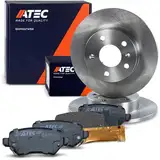 ATEC Germany Bremsenset Hinterachse inkl. Bremsscheiben Ø 264 mm Voll + Bremsbeläge Hinten Kompatibel mit OPEL ASTRA G, ASTRA H, COMBO, MERIVA A, MERIVA B, ZAFIRA B, ZAFIRA A