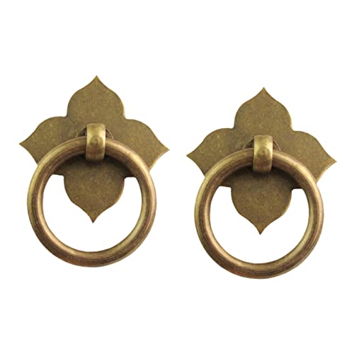 VILLCASE 1 Satz Möbelgriffe Dekorative Schrankknöpfe Im Vierblättrigen Kleeblatt Design Für Küchen Und Möbelausstattung Bronze 2 Stück