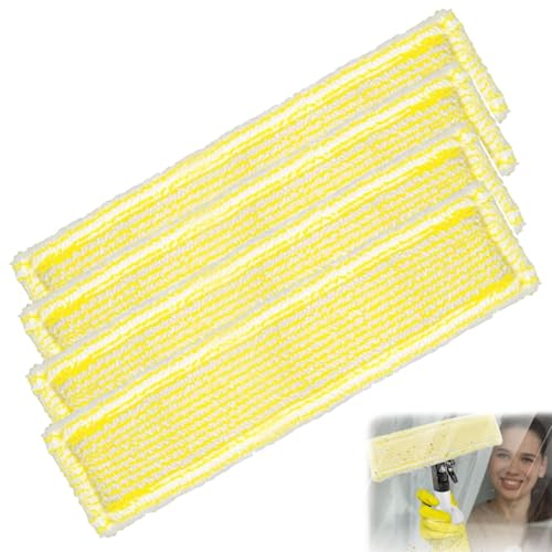 XINSUO® Mikrofaser Wischbezug Fenstersauger, 4 Stück für Kärcher Fensterreiniger Ersatzteile, Mikrofaser-Wischbezüg, Fensterreiniger Ersatzteile, Mikrofaser, Geeignet für WV2 WV5 Wv6