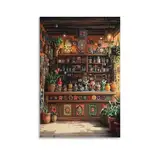 Mexikanischer Kunsthandwerksladen, Leinwand-Poster, Wandkunst, Dekordruck, Gemälde für Wohnzimmer, Schlafzimmer, Dekoration, 50 x 75 cm